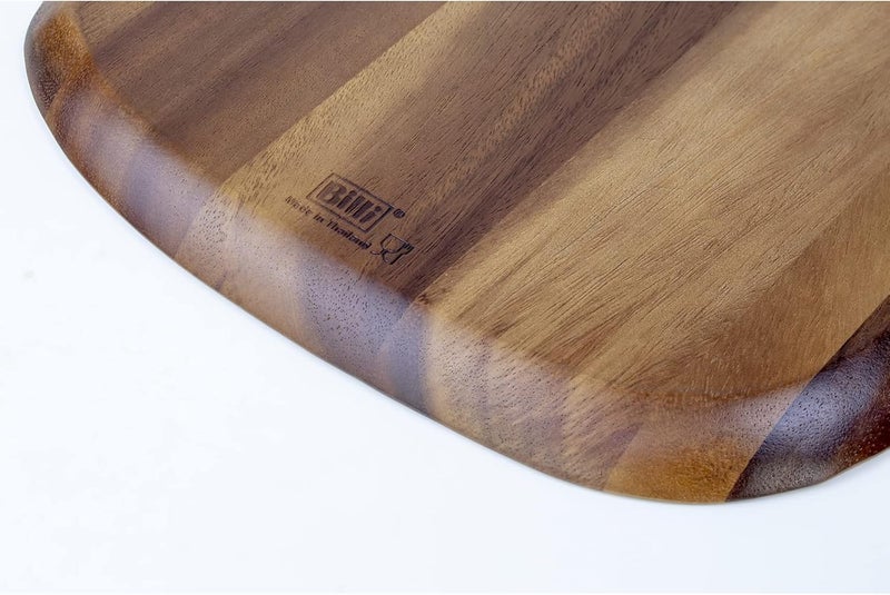 BILLI Pebble Shaped Acacia Cutting Board, Serving 33x24 cm (Natural Acacia) - Image 4